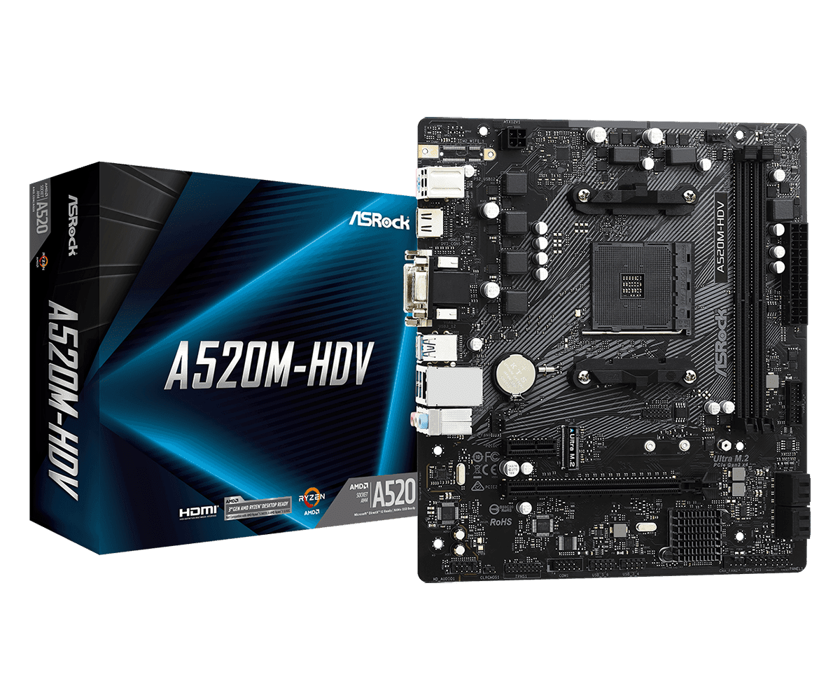 Mainboard ASRock A520M-HDV D4 AM4