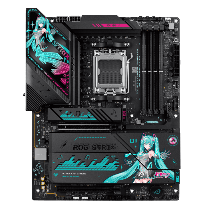 Mainboard ASUS ROG STRIX X870E-H GAMING  WIFI 7 Hatsune Miku Edition