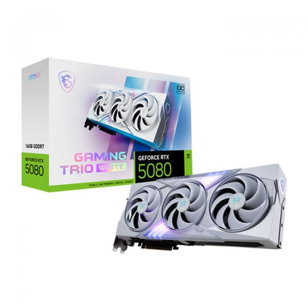 VGA MSI RTX 5080 16GB GAMING TRIO OC WHITE