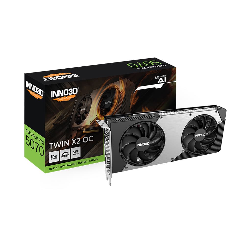 VGA Inno3D Geforce RTX 5070 TWIN X2 OC 12GB GDDR7 Black