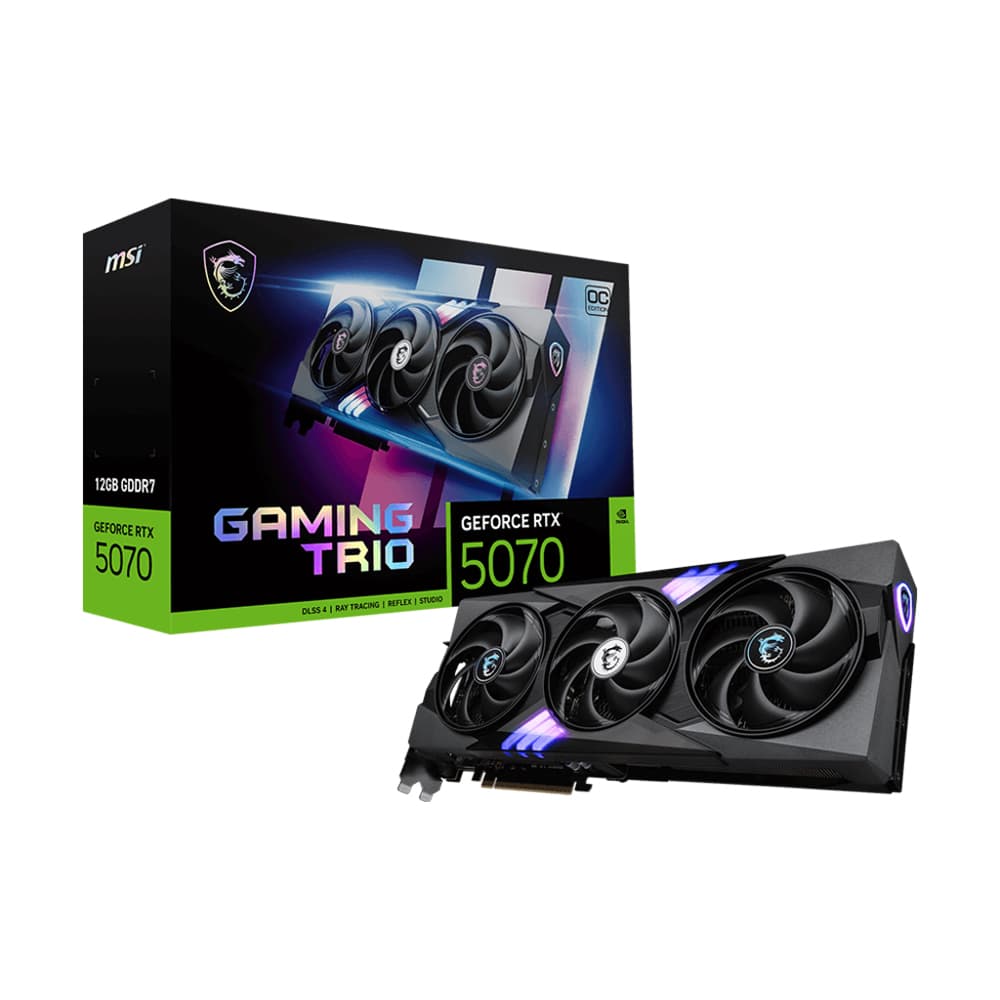 VGA MSI GeForce RTX 5070 12G GAMING TRIO OC Black