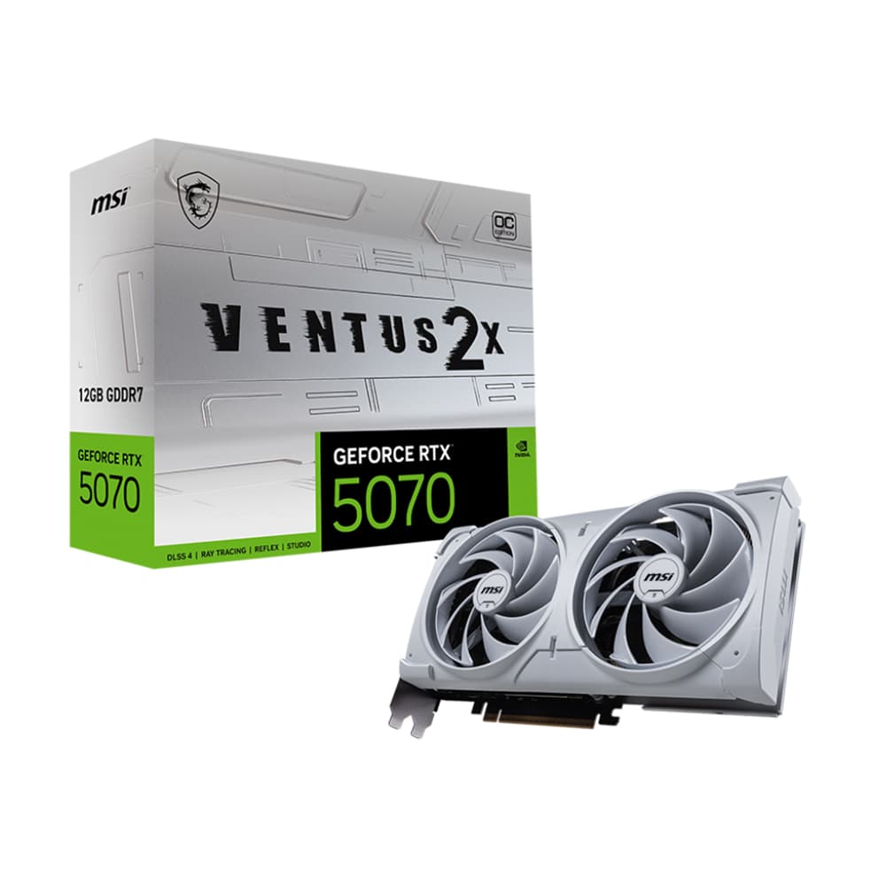 VGA MSI GeForce RTX 5070 12G VENTUS 2X OC White