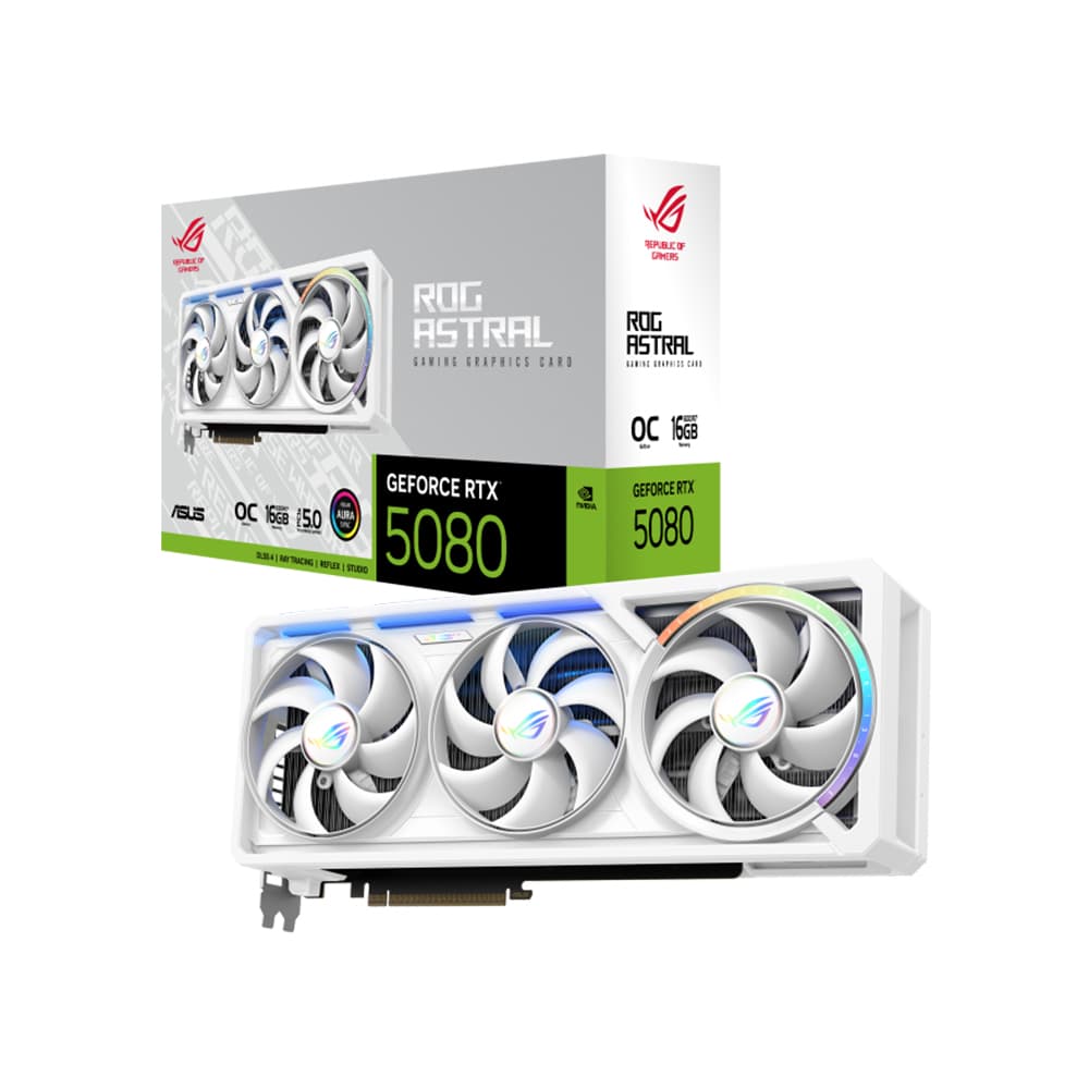 VGA Asus ROG Astral RTX 5080 16GB GDDR7 White OC