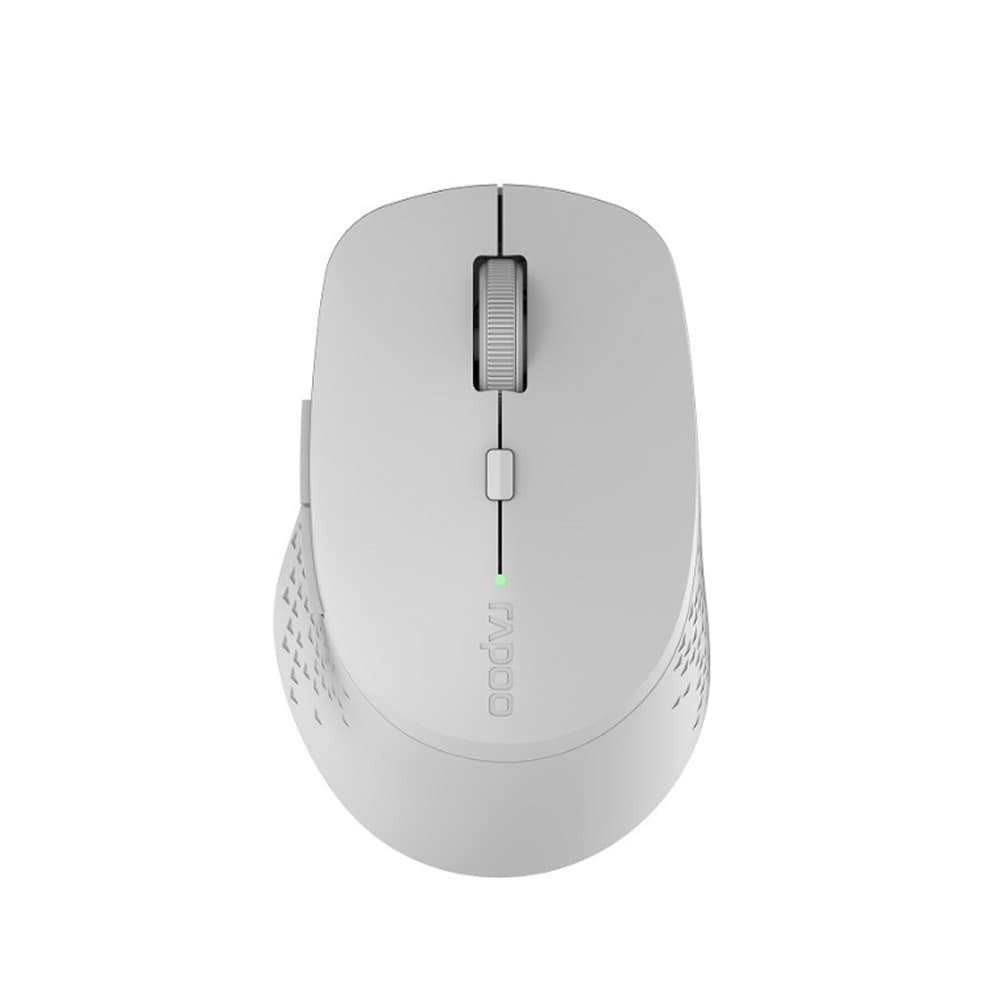 Chuột không dây Rapoo M300 Silent màu xám trắng (Wireless, Bluetooth)