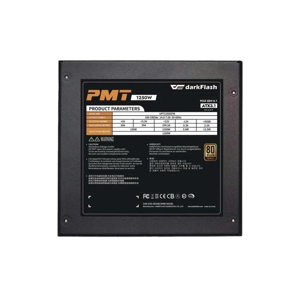 Nguồn Máy Tính Darkflash PMT1250 Black