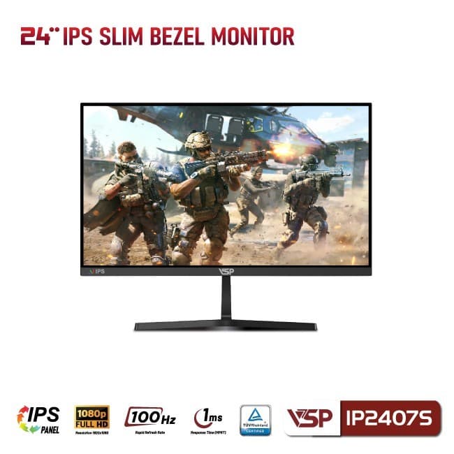 Màn hình VSP IP2407S 24INCH IPS FHD 100Hz 1ms Phẳng