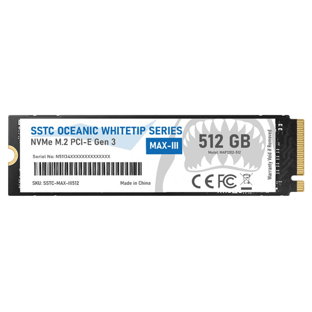 SSD SSTC 512GB Oceanic Whitetip E13 M.2 2280 Nvme PCIe Gen 3